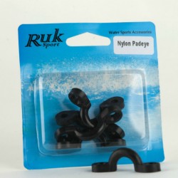 Black Nylon Pad Eye 4 Pack
