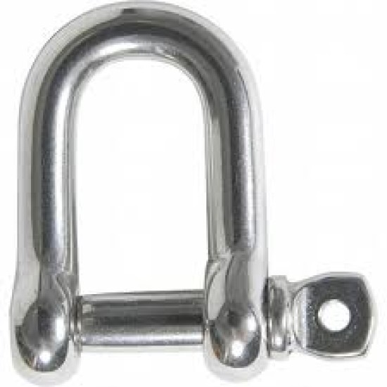 Stainless Steel Rudder D Shackles 4mm Loose